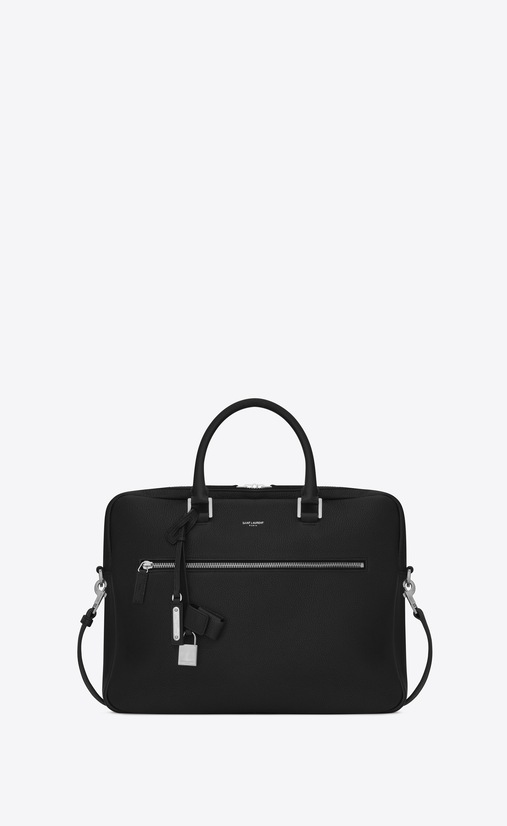 sac de jour briefcase in grained leather